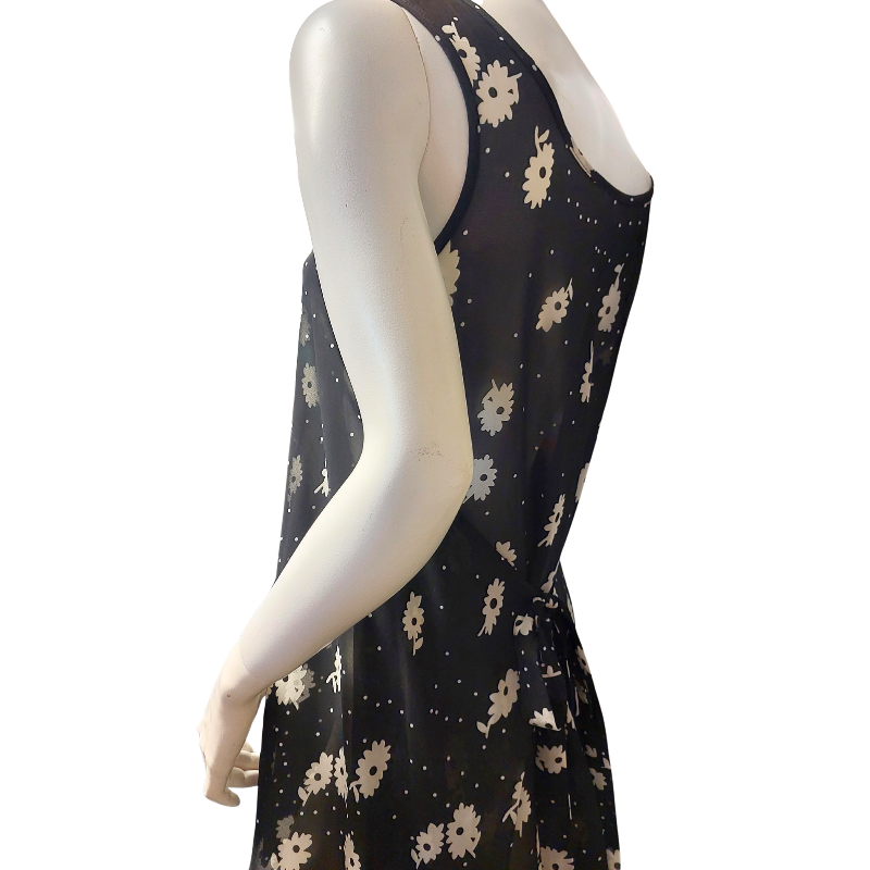 Kilt black & white floral dress, size 8/10