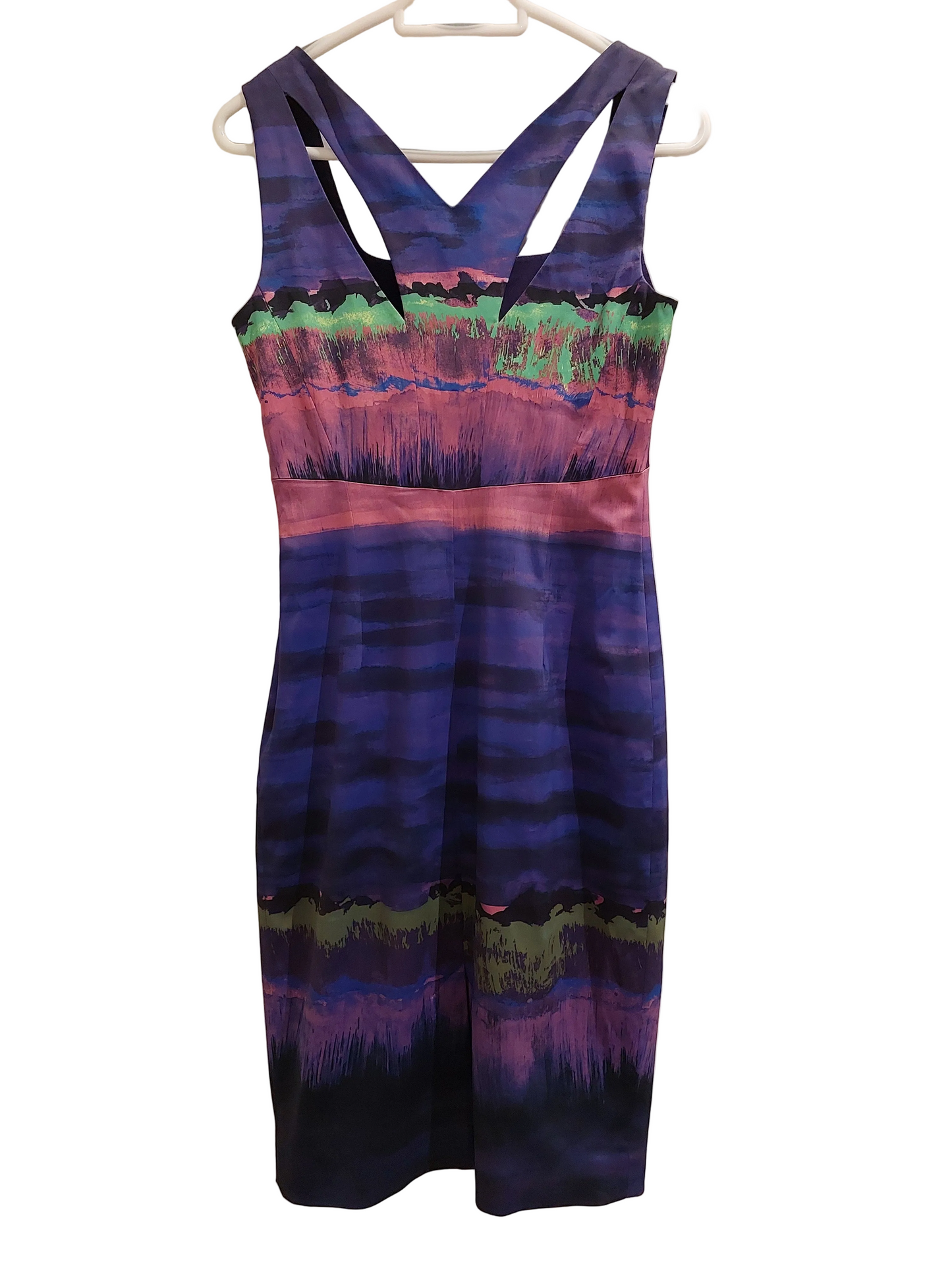 Karen Millen purple party/ formal dress, size 10-12