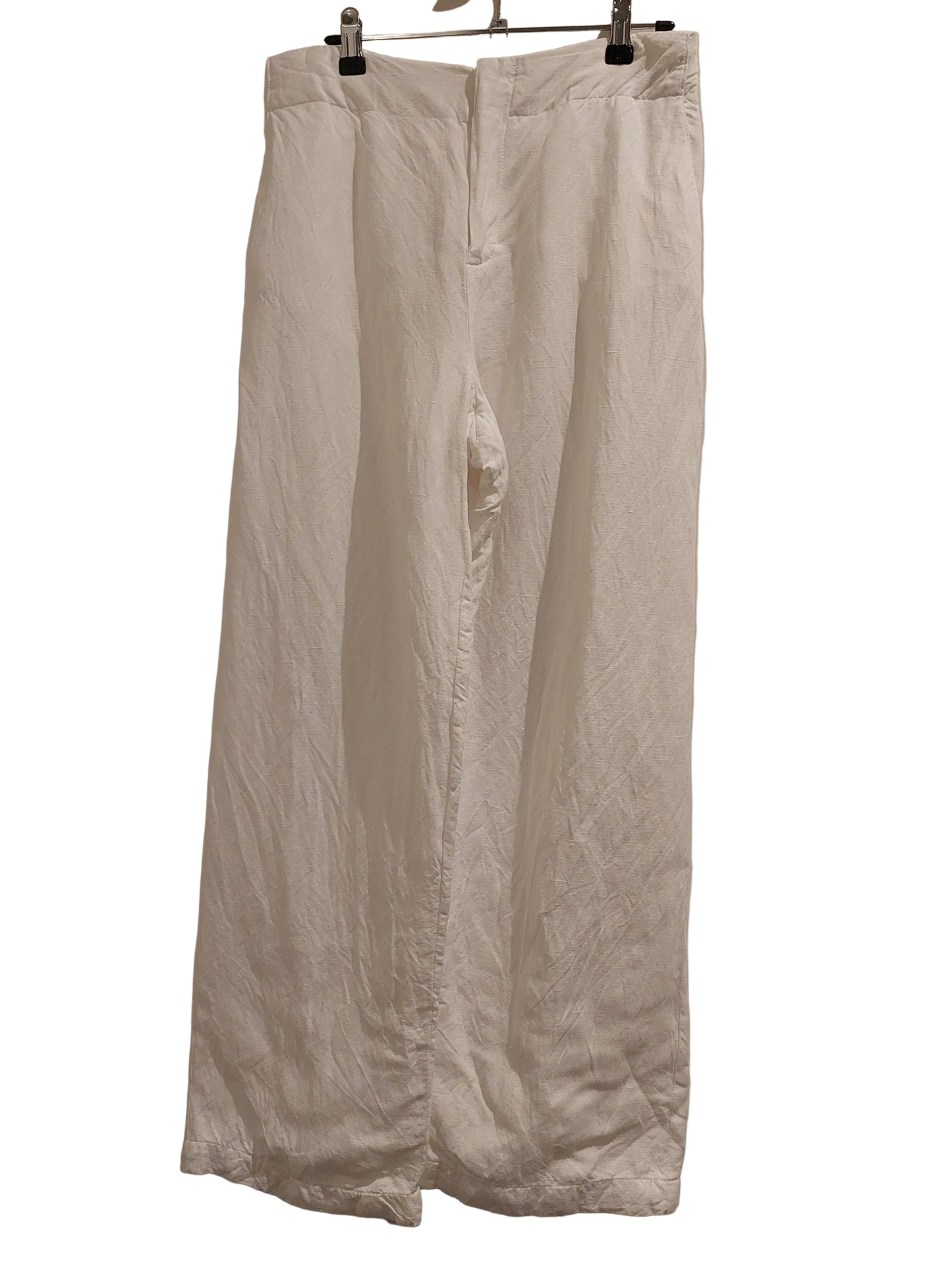 White wide leg pants, size 8