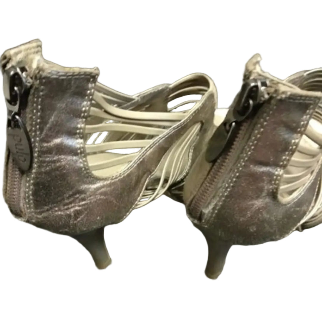 Pulp dark silver heels, size 8