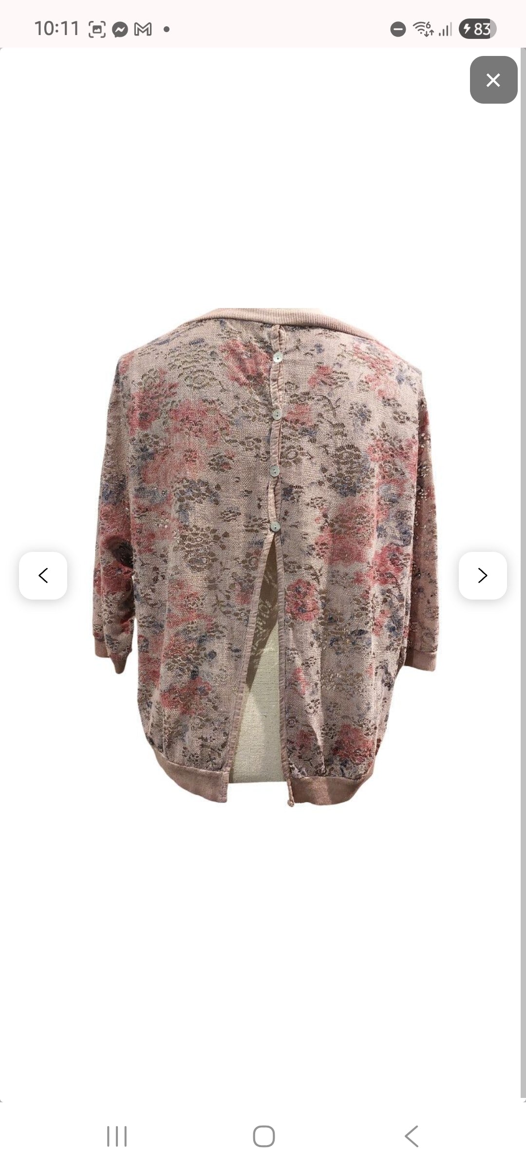 IMAGINE Italian dusky pink floral top, 12-14