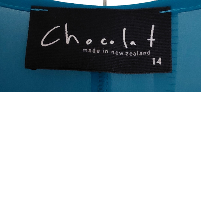 Chocolat blue chiffon dress, size 14