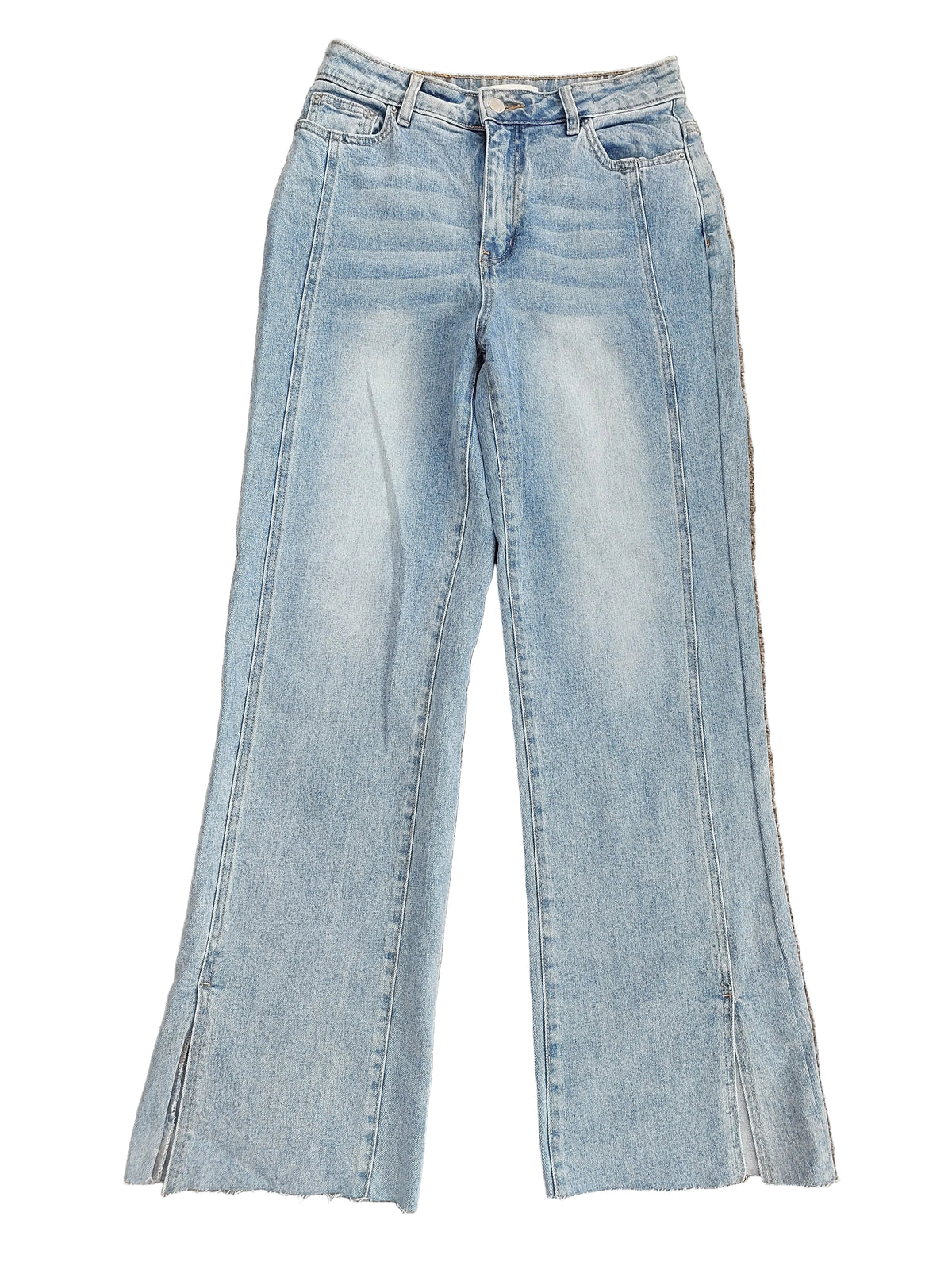 Max light blue stretch wide leg jeans, size 10