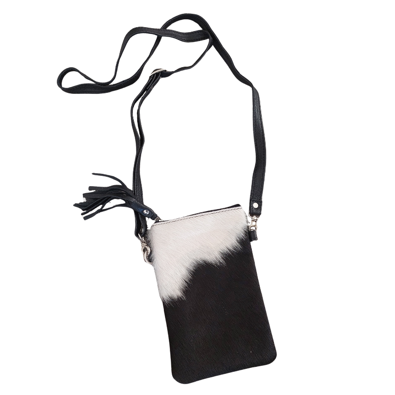 Furmoo cowhide leather cross body messenger bag