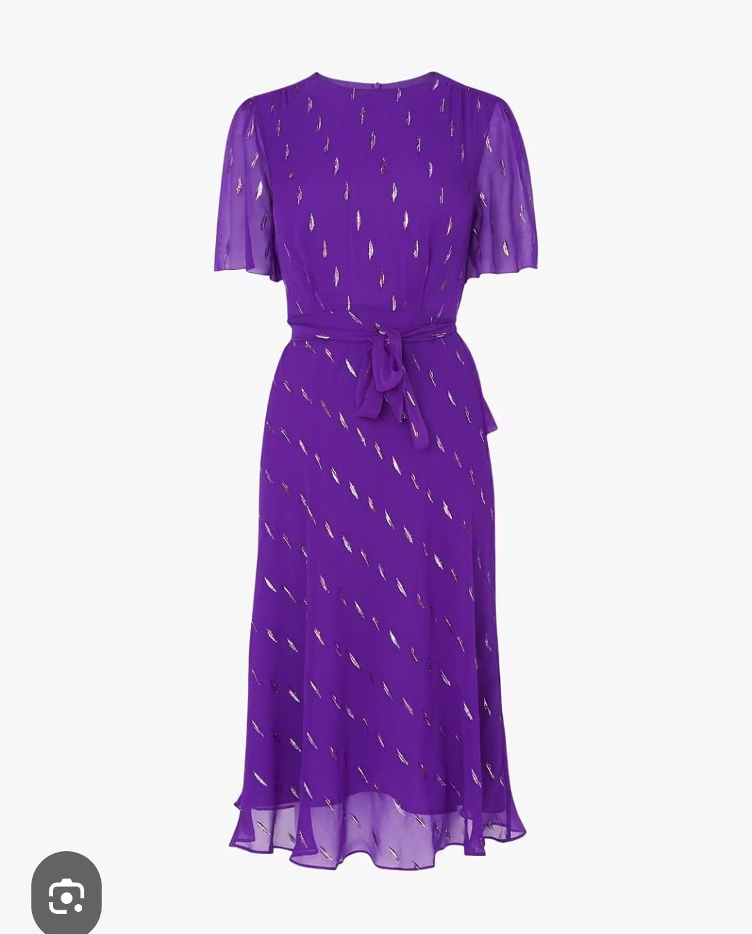 LK Bennett purple/ silver dress, size 10-12