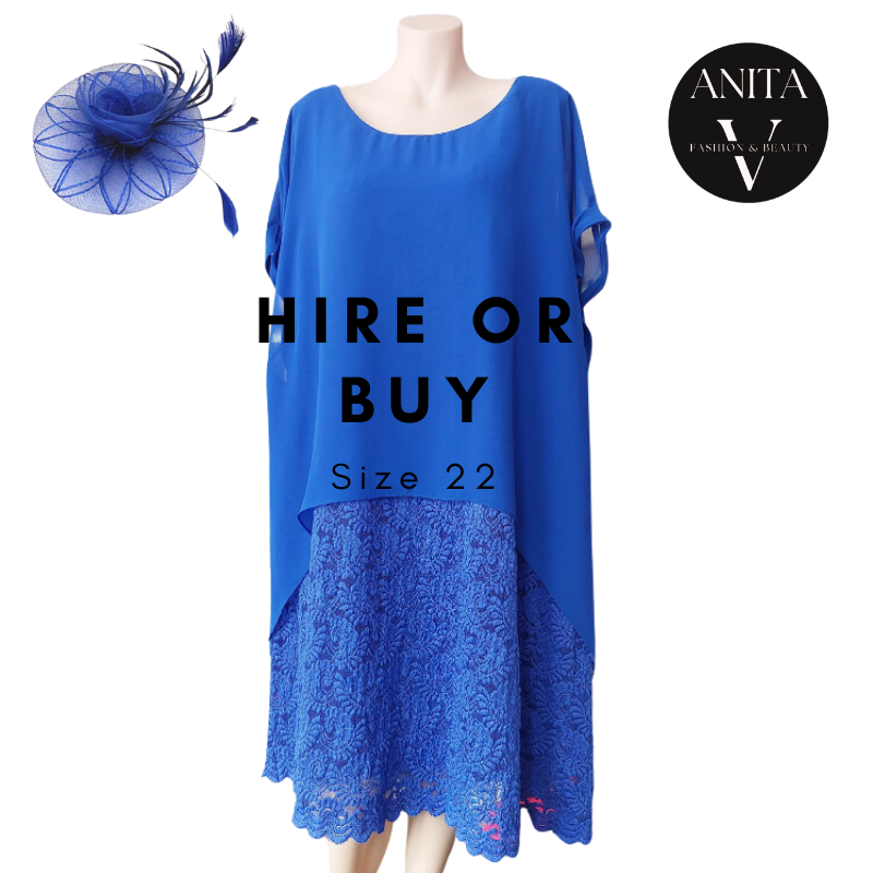 SALE Autograph blue chiffon slip dress, size 22