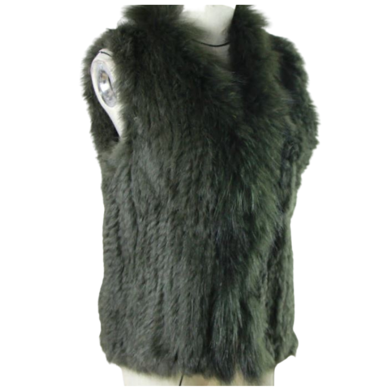 Olive green shop fur vest