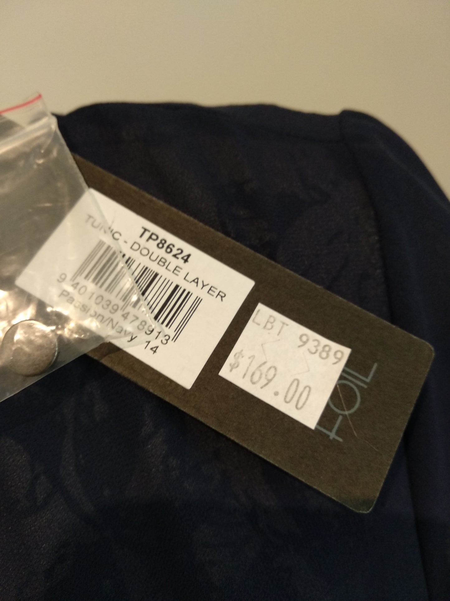 NEW Foil chiffon shift dress, size 14, retail $169