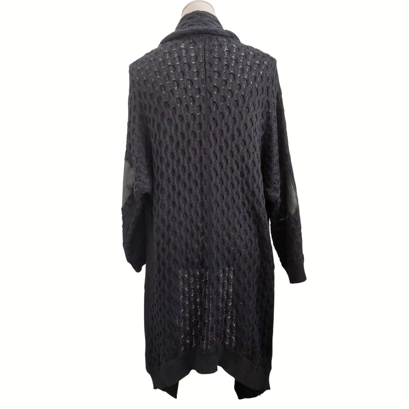 Minty meets munt black cotton cardigan, size S/10