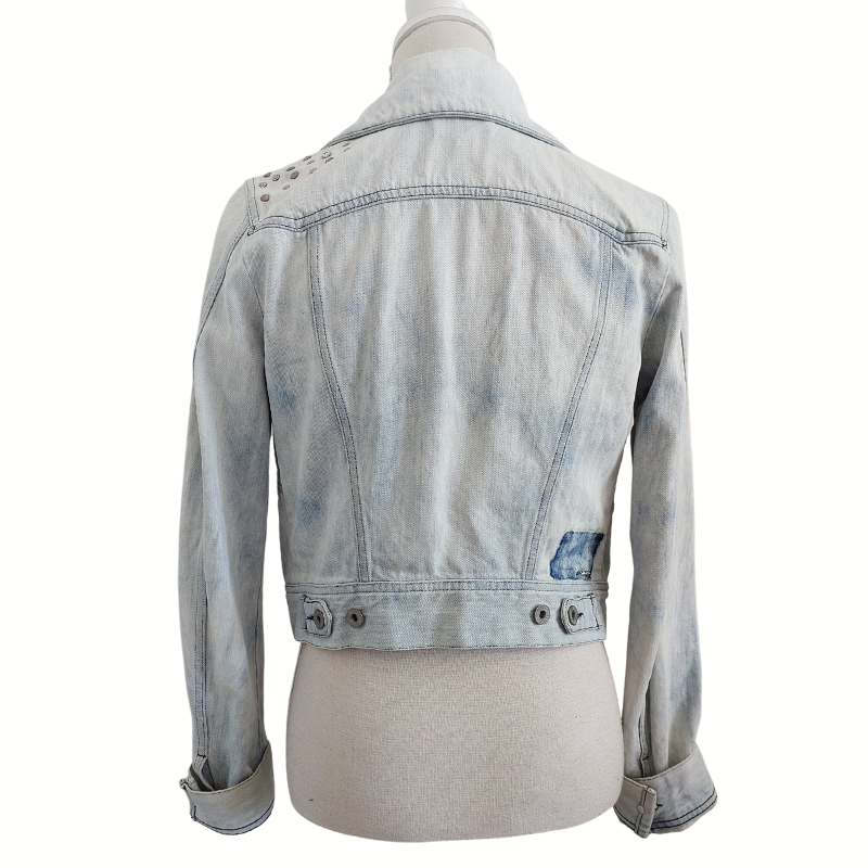 Diesel light blue denim jacket, size S, 8/10, retail $565