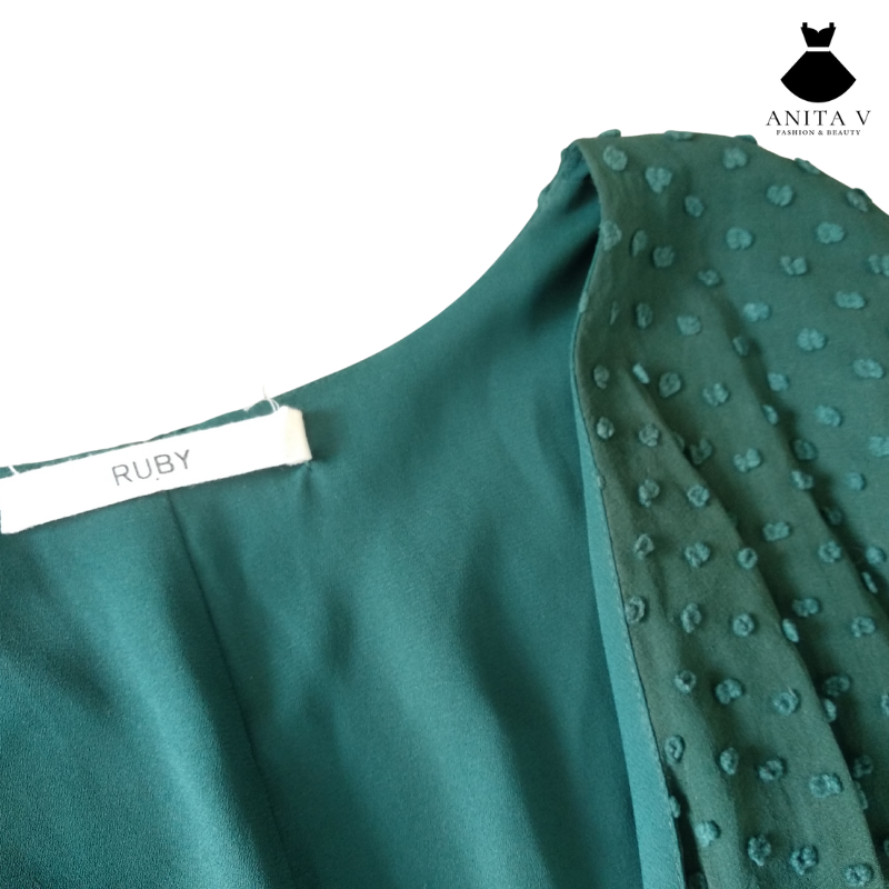 Ruby forest green play suit, size 14