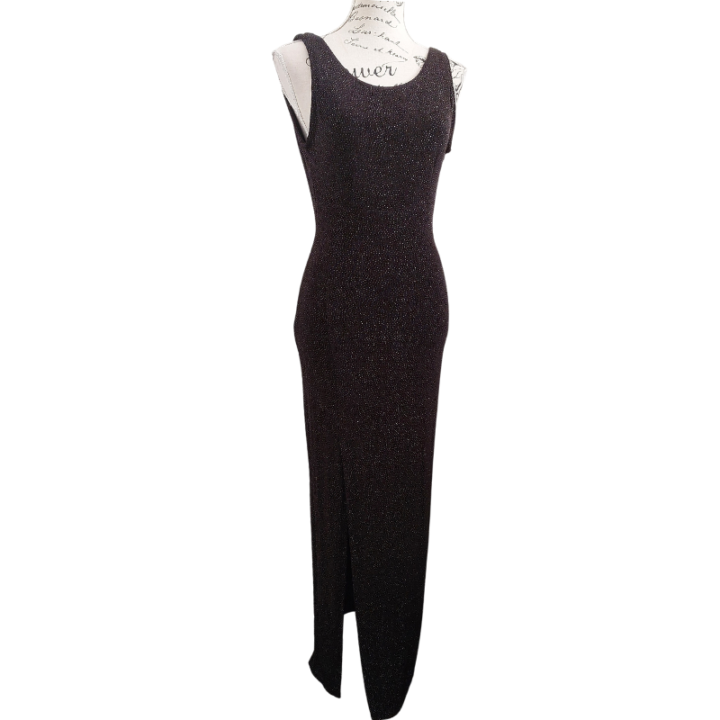 Black sparkly silver formal/ball dress , size 12