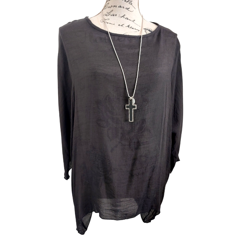 New light weight black layering top, size 12