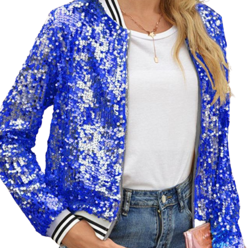 NEW blue sequin jacket, size 8-10-12-14-16, pre-order 2 weeks