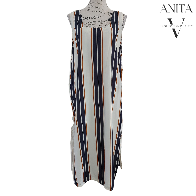 Mi Moso 'Spring' tones striped shift dress, size 14