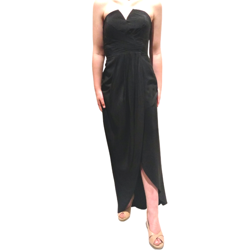 Forever new black silk dress, size 6