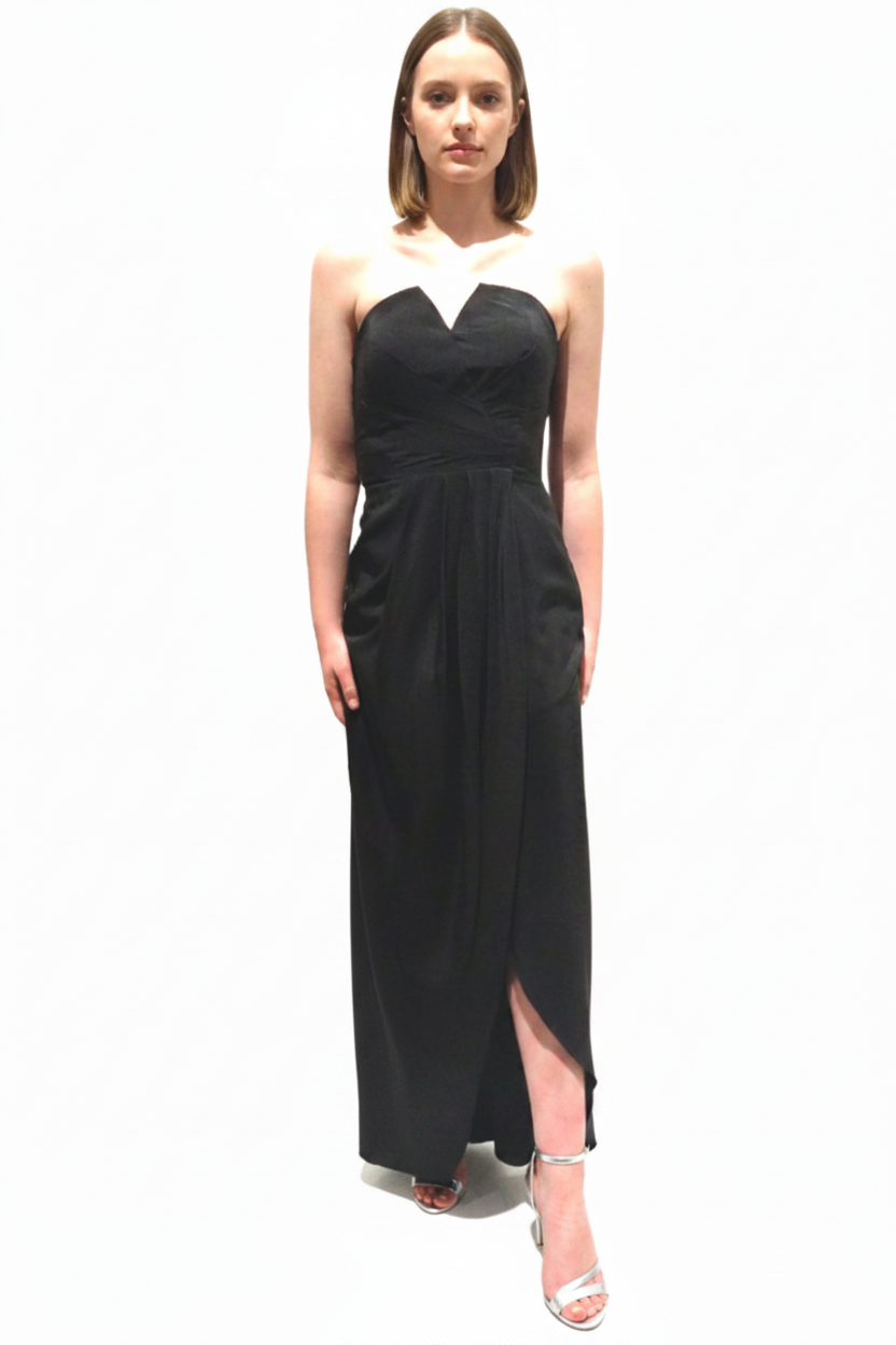 Forever new black silk dress, size 6