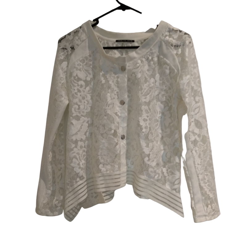 Marilyn Seyb cream lace top/jacket size 8