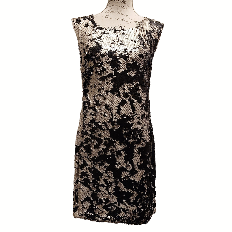 Veronica Maine black & silver cocktail dress, size 10