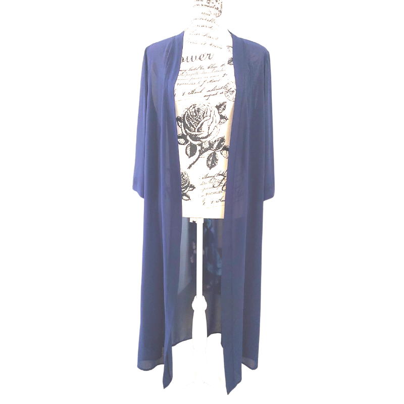 NEW navy chiffon layering coat, navy, NZ 12/14