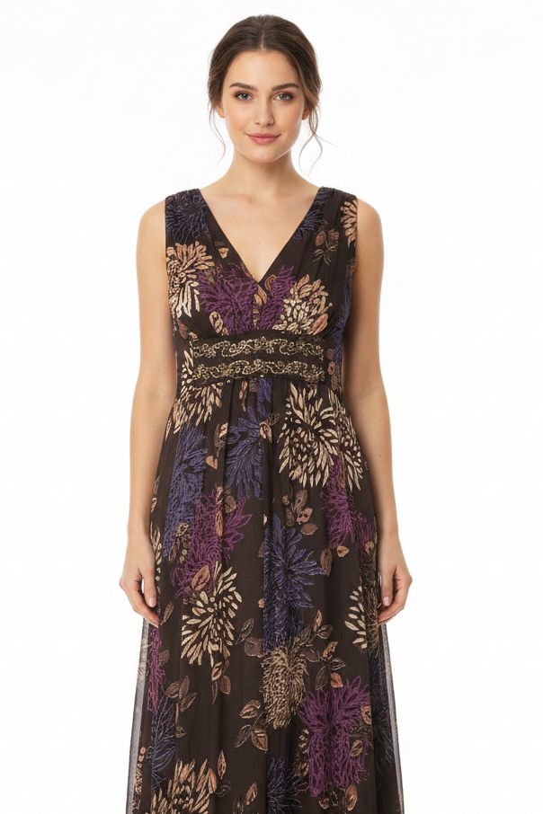 Anthea Crawford Designer Autumn tones dress, size 12