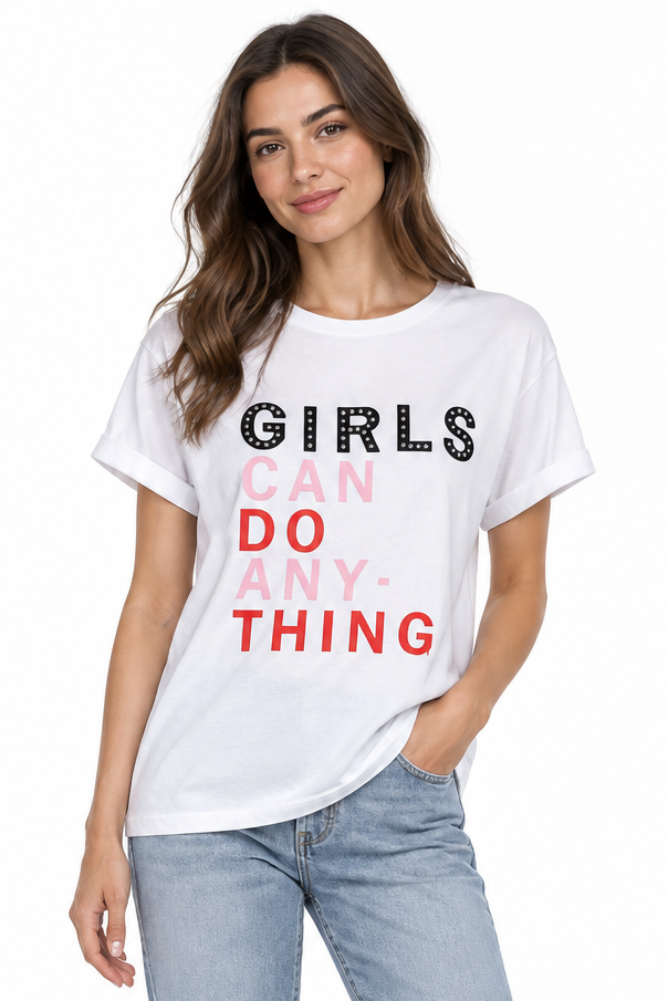 Gabby Isabella white cotton T / top, size S 10/12