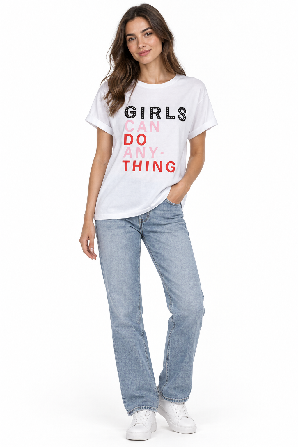 Gabby Isabella white cotton T / top, size S 10/12