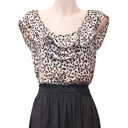 Portmans leopard print top, size 10