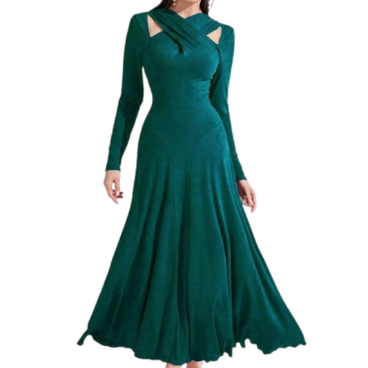 New dusky teal green A line dress, size 12