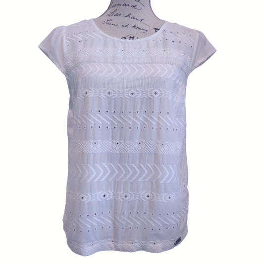 SUPERDRY JPN white cotton top size M, 10/12