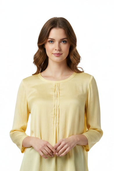 Gerry Weber yellow silk top, size 12