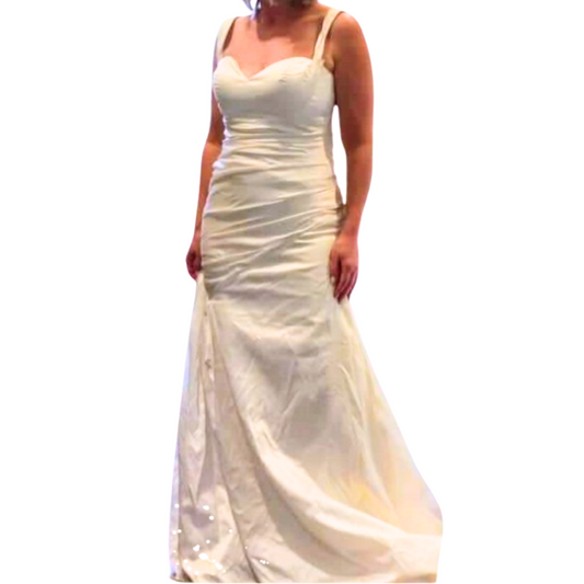 NEW Cream silk wedding dress, size 8/10-HIRE