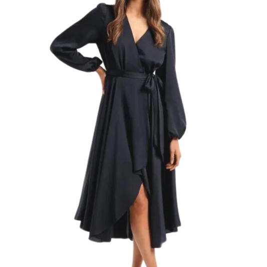 NEW Forever New navy satin dress, size 4