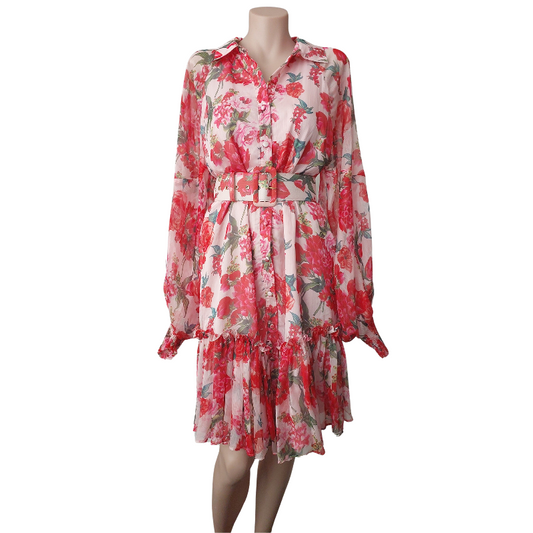 Augustine Spring tones floral dress, size XS