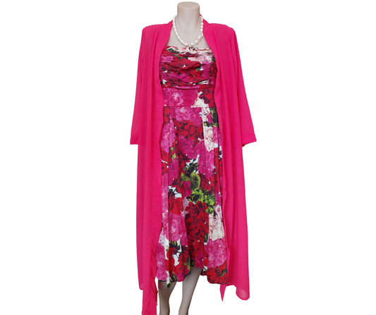 NEW pink chiffon layering coat, size 12/14  preorder other sizes & colours