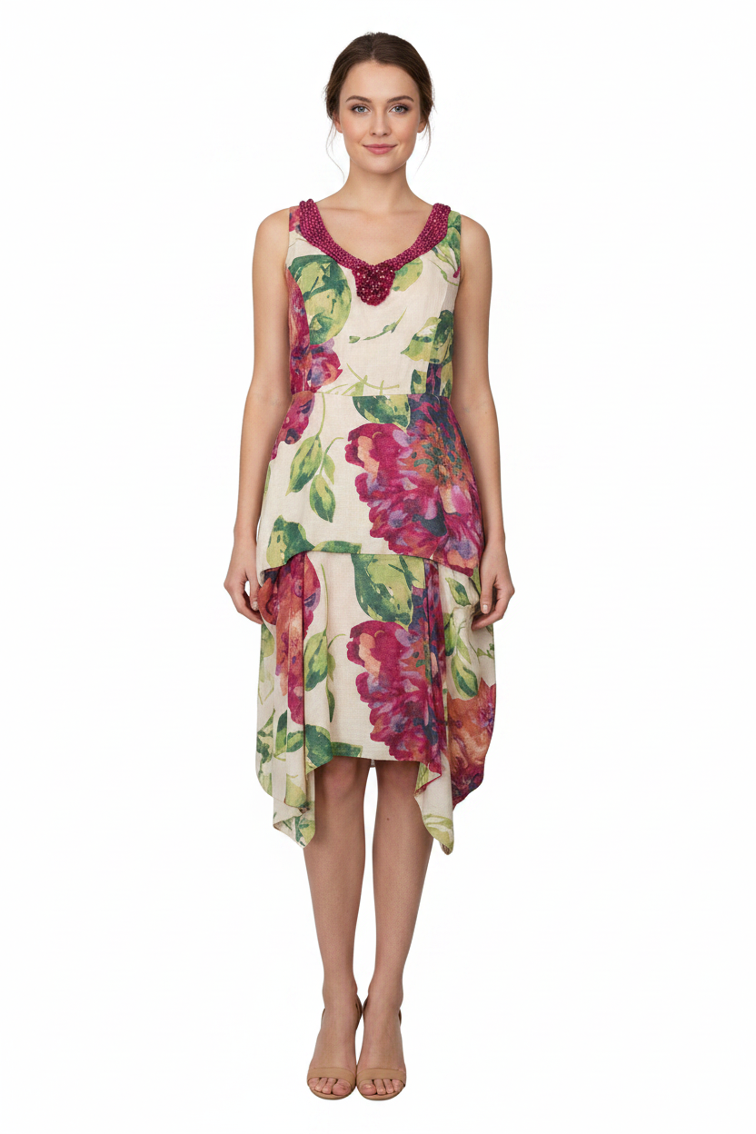 TRELISE COOPER  'Big Love', linen dress size 12/14, retail $899, HIRE $90
