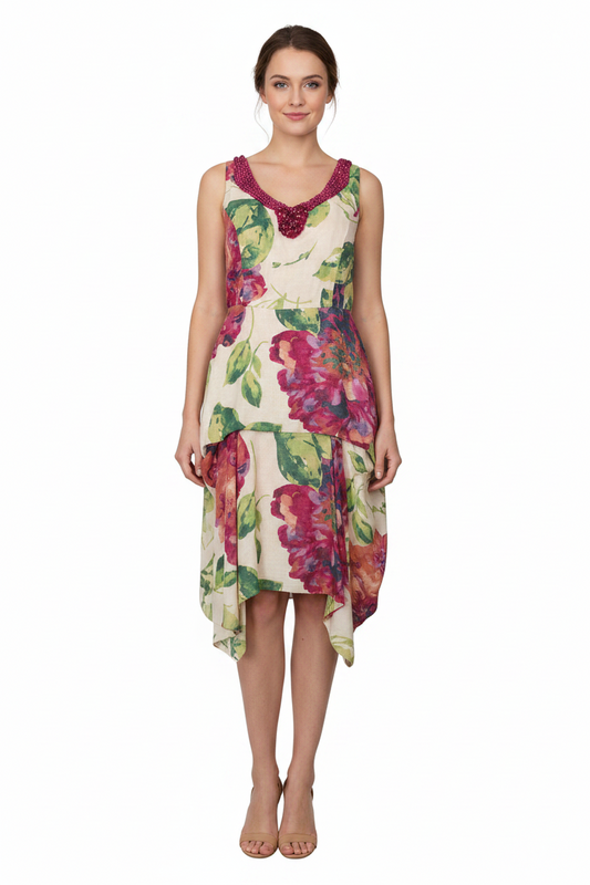 TRELISE COOPER  'Big Love', linen dress size 12/14, retail $899, HIRE $90