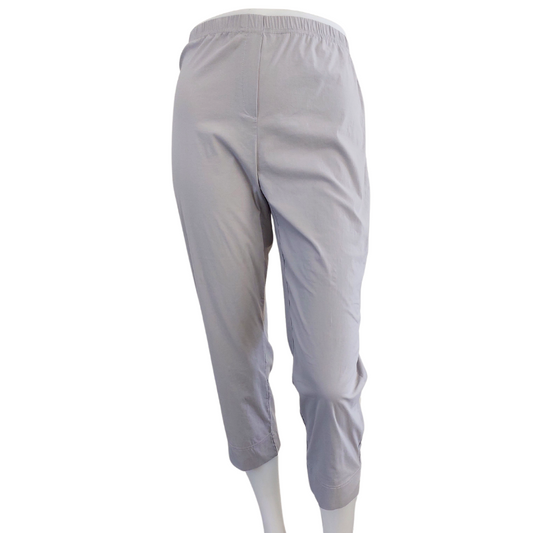 MACJAYS light grey pull on 7/8 pants, size 12/14, retail $209