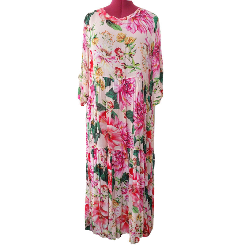 Jellicoe Pink floral dress, size L/16