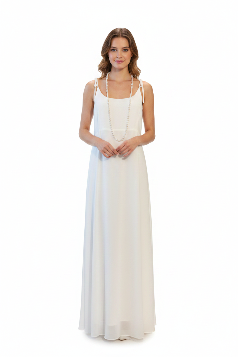 Cue ivory chiffon dress, size 12/14