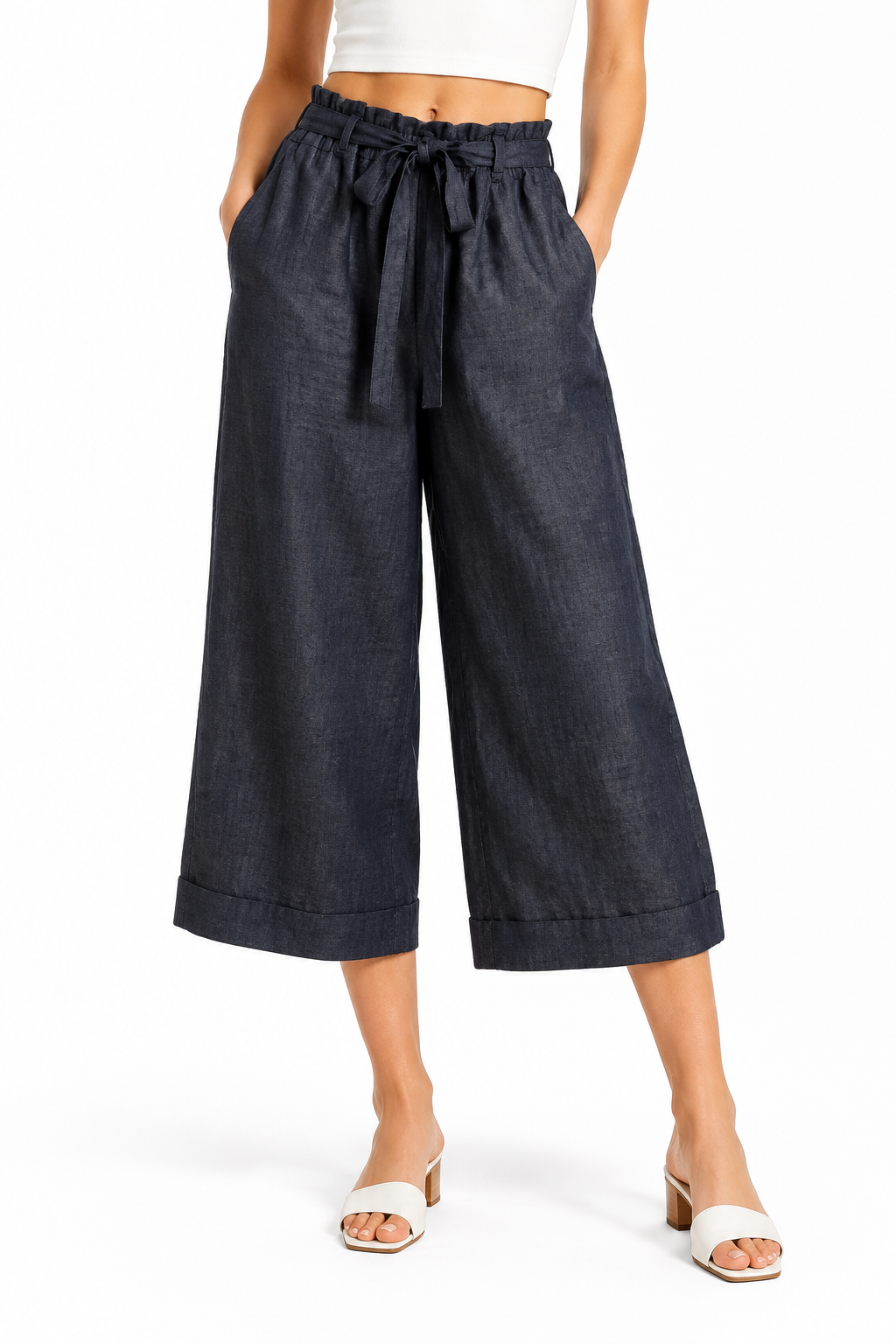 Elk navy denim 3/4 pants