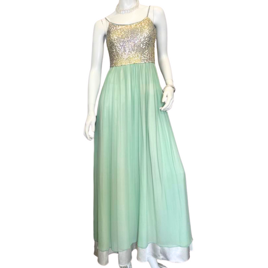 Moss & Spy green formal dress size 10/12