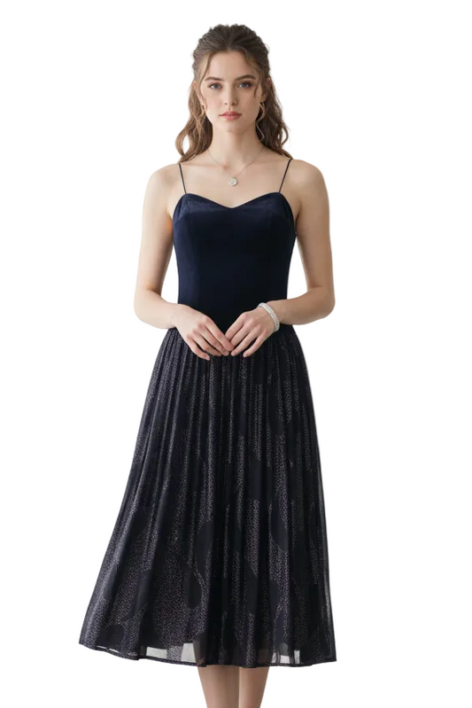 Black velvet bodice formal/cocktail dress, size fits 10