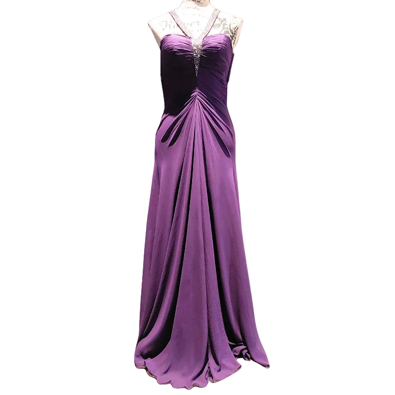 Purple silver bling formal/bling dress, size 10