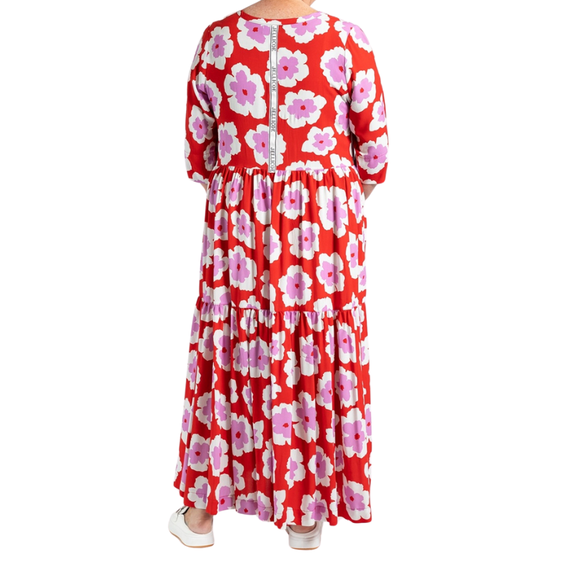 Jellicoe red floral dress, size XL/18