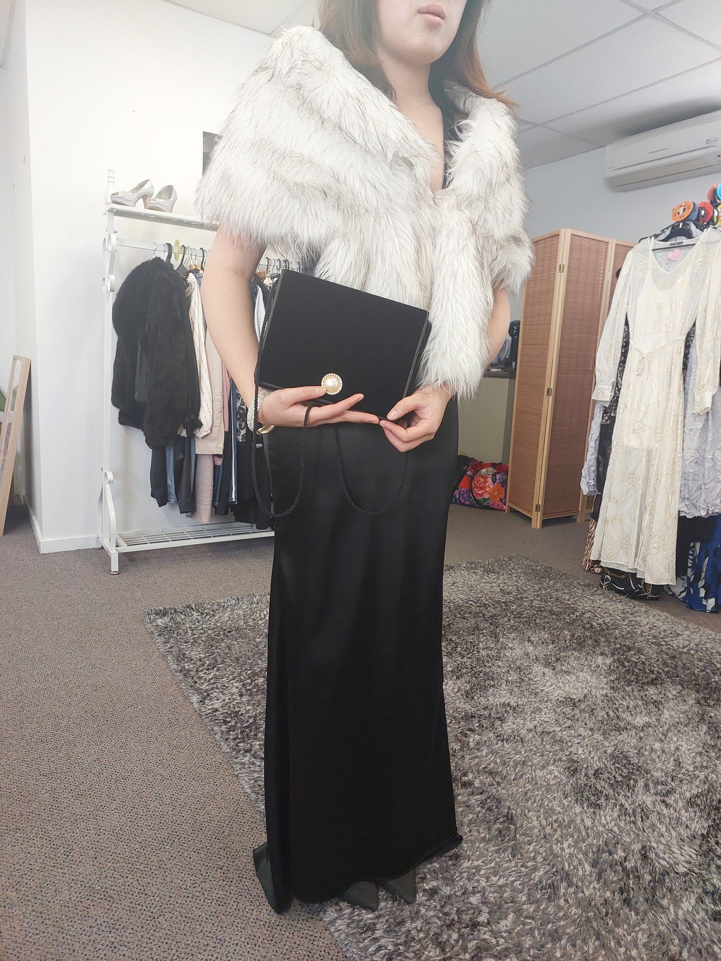 Black Velvet Bag Hire, $10 with a dress