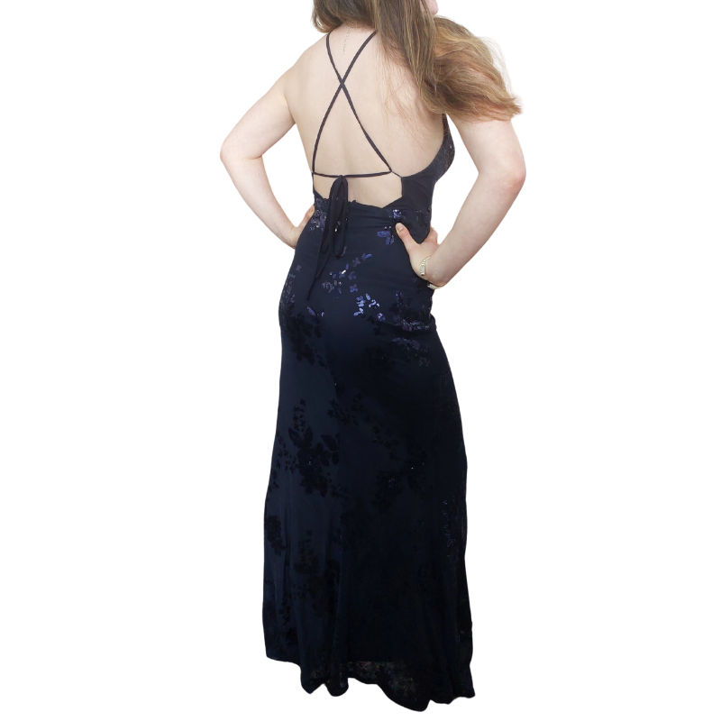 Navy sequin formal/ball  dress, size 8