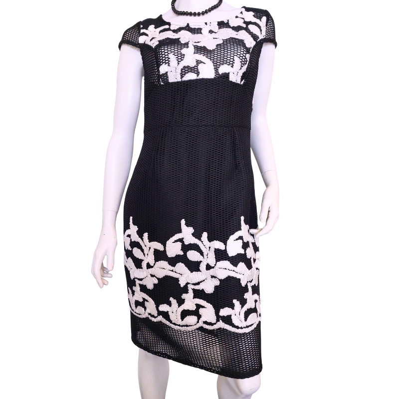 NEW Ooby Ryn black & white dress, size 12-Retail $350