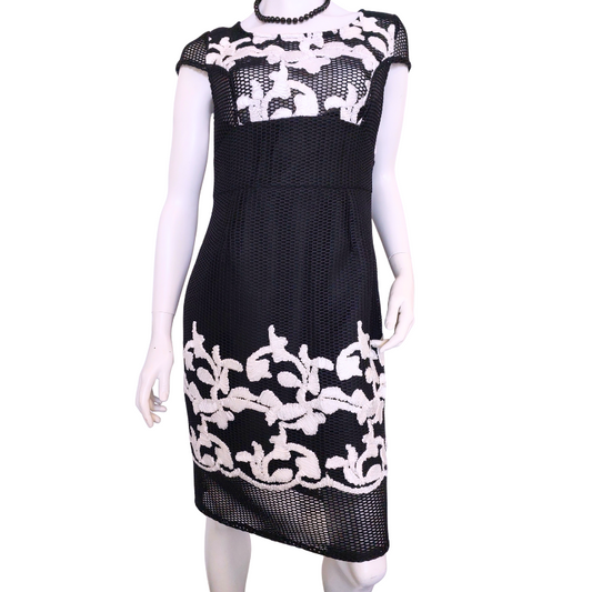 NEW Ooby Ryn black & white dress, size 12-Retail $350