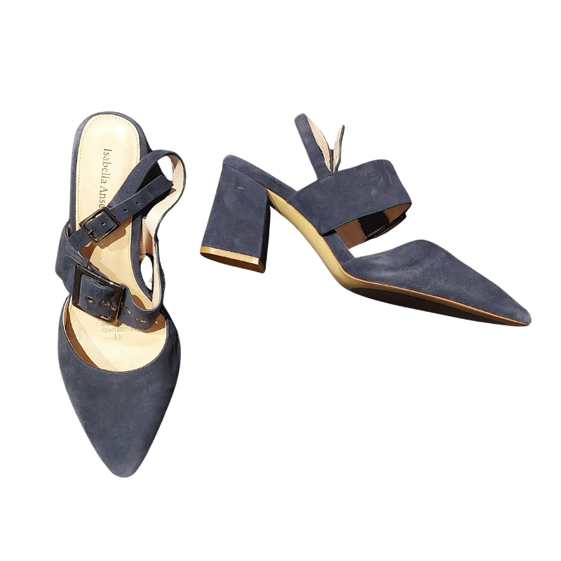 Isabella blue suede leather heels, size 41/10